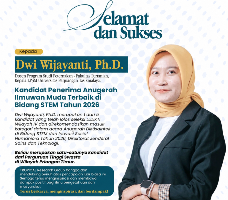 Anggota TROPICAL Research Group Lolos Seleksi Wilayah Anugerah Ilmuwan Muda Terbaik Tingkat Nasional 2026